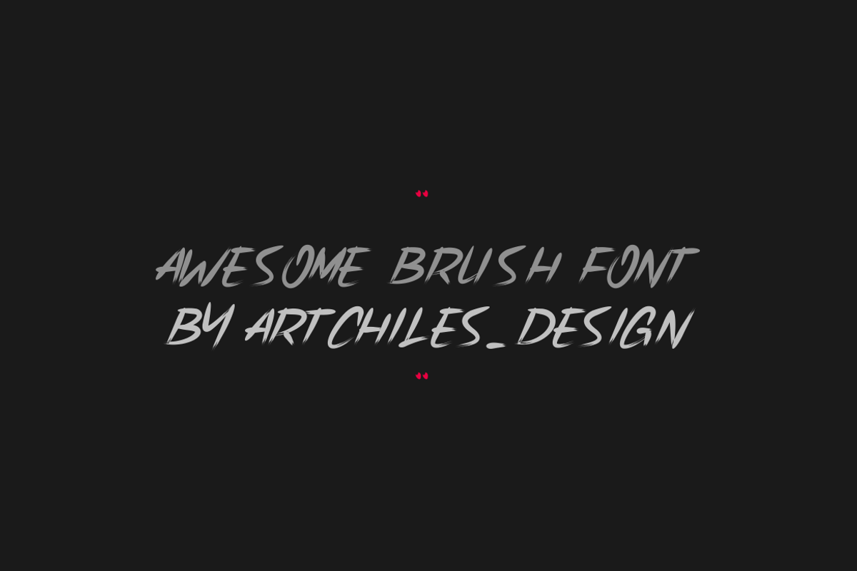 Lhoss Brush - Font, a Handwritten Font by artchiles_design (Photo 3 of 5)