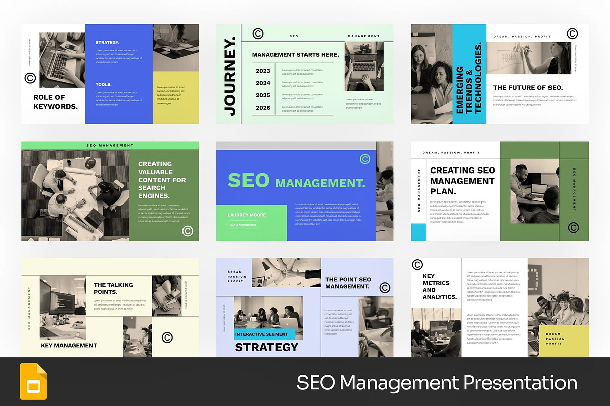 SEO Management Google Slides, PPoint
