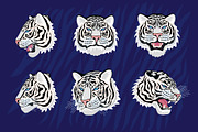 White Tiger in Tropical vector, an Animal Illustration by Iraida_Bearlala (Thumbnail 7 of 10)
