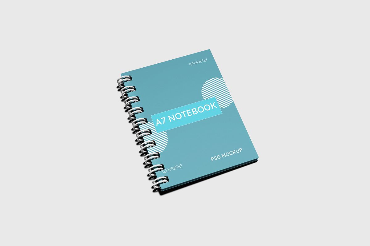 A7 Notebook Mockup, a Books & Magazine Mockup by AnasStudio