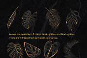 Black & Gold Tropical Leaves, an Object Graphic by Kate Galunga Artstore (Thumbnail 2 of 5)