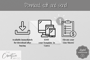 Line Sheet Template Wholesale BUNDLE