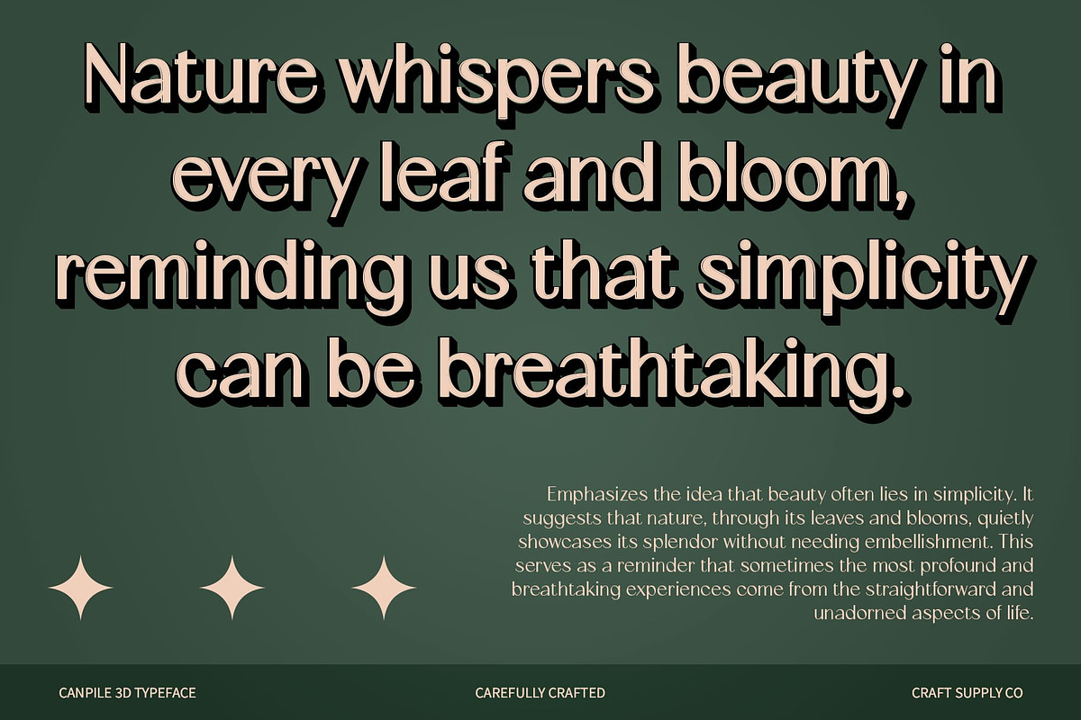 Canpile 3D, a Sans Serif Font by Craft Supply Co. (Photo 3 of 8)