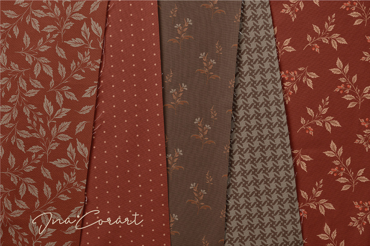Russet Meadow - Seamless Patterns, a Pattern Graphic by InaCorart (Photo 2 of 13)