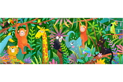 Animals in Tropical Jungle for Kids, an Animal Illustration by Popmarleo Shop (Thumbnail 2 of 3)
