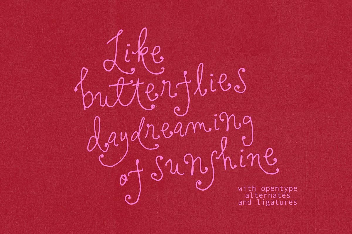 Sugar Pie Honey Curly Font, a Handwritten Font by Nicky Laatz (Photo 2 of 12)