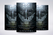 Rock Party Flyer, a Flyer Template by CREATIVE DUDE (Thumbnail 1 of 5)