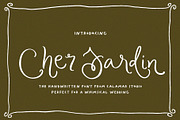 Cher Jardin | Whimsical Handwriting, a Script Font by Calamar Studio (Thumbnail 1 of 19)