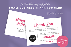 Minimalist Thank You Card Template, a Card Template by Elegant_Studio44