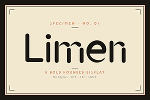 Limen — Bold Rounded Display Font
