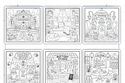 Cozy Places Coloring Book Bold &Easy, a Decorative Illustration by Design Station (Thumbnail 7 of 7)