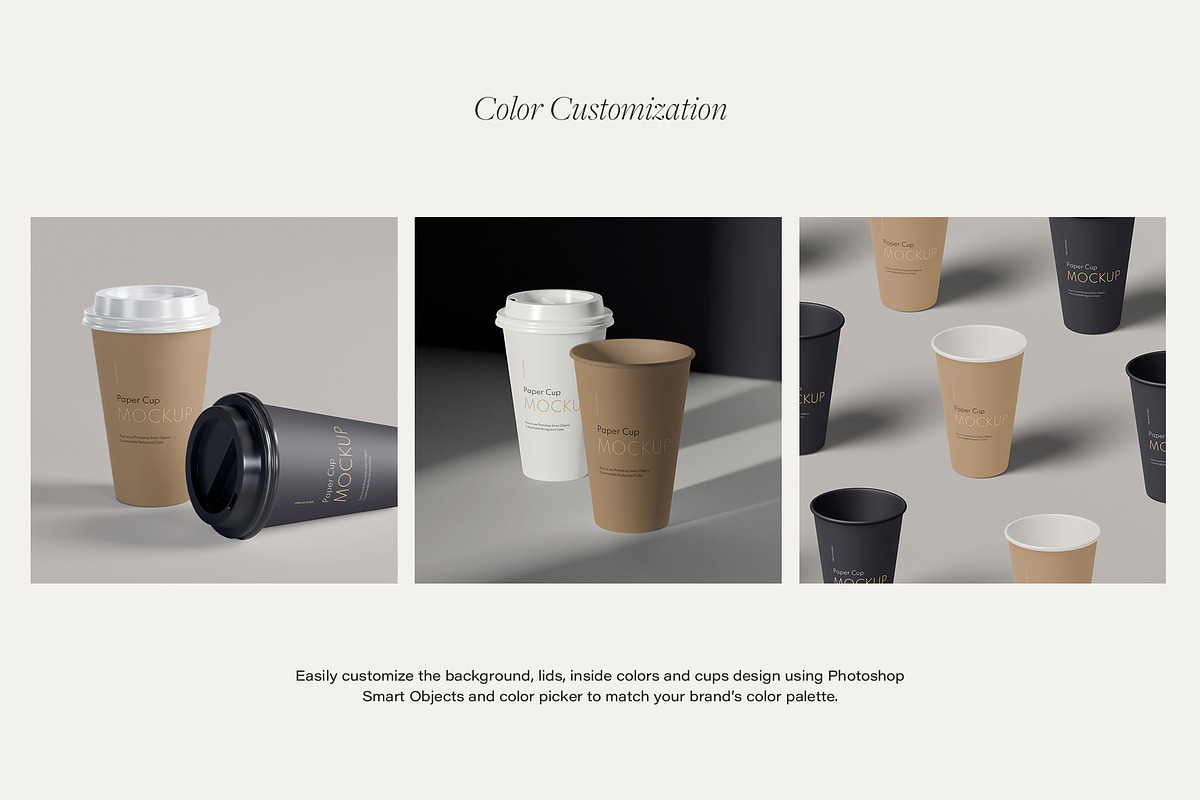 Paper Coffee Cup Mockups, a Cups & Container Mockup by Wildfield Studio (Photo 4 of 7)