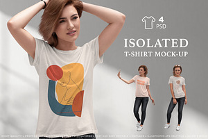 T-Shirt Mock-Up Isolated Girls