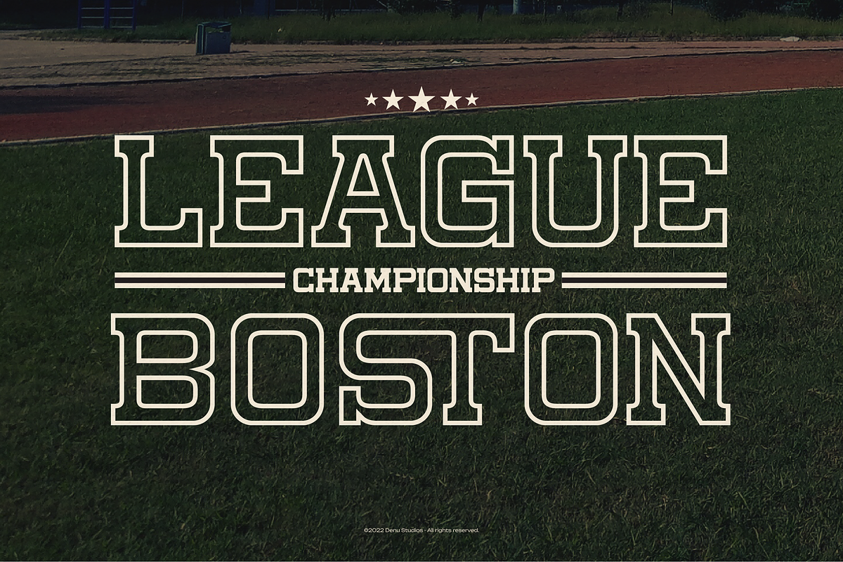 Roaring Tribune | Sport Varsity, a Slab Serif Font by Denustudios (Photo 3 of 12)