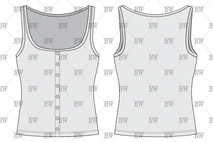 Scalloped Tank Fashion Flat