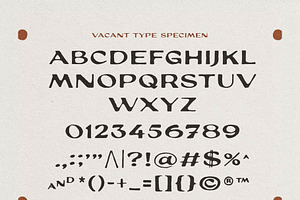 Vacant Typeface