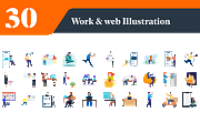 Work and Web Illustrations Bundle, a Finance Illustration by EllaMaiyaali (Thumbnail 1 of 3)
