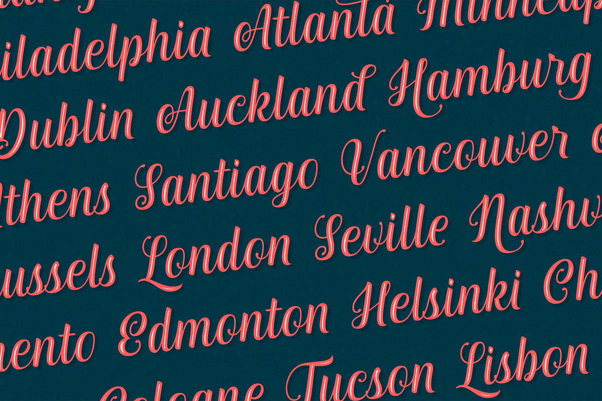 Nadella Layered Script Font, a Script Font by Abbasy Studio (Photo 2 of 12)