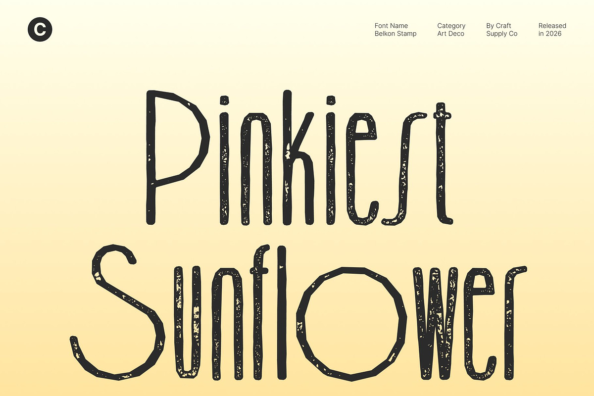 Belkon Stamp, a Sans Serif Font by Craft Supply Co. (Photo 2 of 8)
