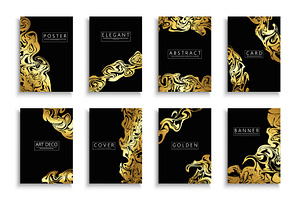 Black Luxury Posters - Golden Design