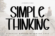 Simple Thinking, a Handwritten Font by InermediaSTUDIO (Thumbnail 1 of 7)