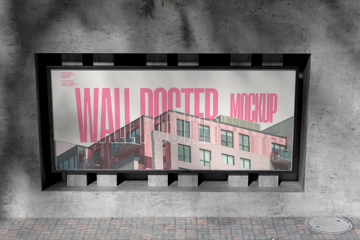 Wall Poster Mockup, an Advertising Mockup by HanaSaka_Studio (Photo 4 of 4)