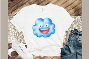 Blue Cloud Clipart, Blue Emoticon Cl, an Illustration by Sublimation Artist (Thumbnail 4 of 6)