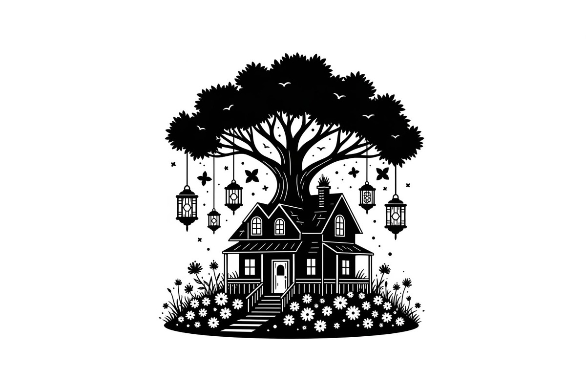 Tree House Silhouette SVG Bundle, an Illustration by jahid234 (Photo 22 of 31)