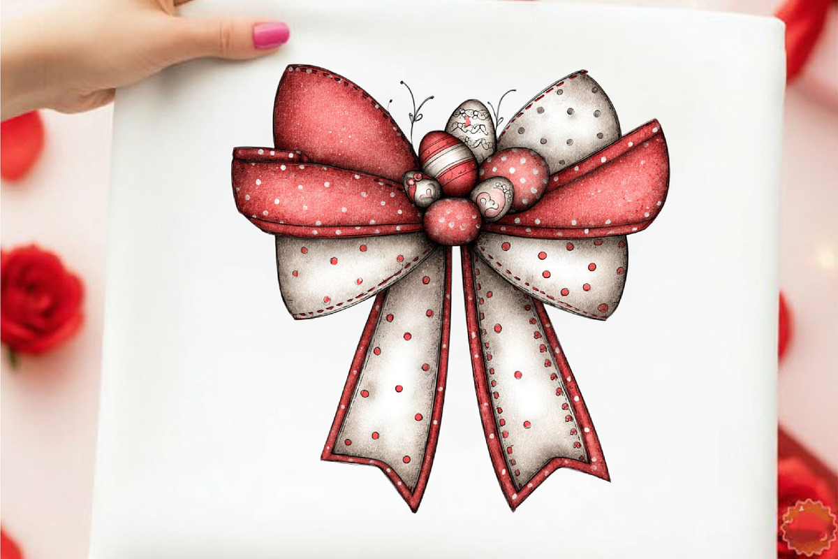 Whimsical Easter Bow Clipart, an Illustration by designcity5 (Photo 5 of 5)