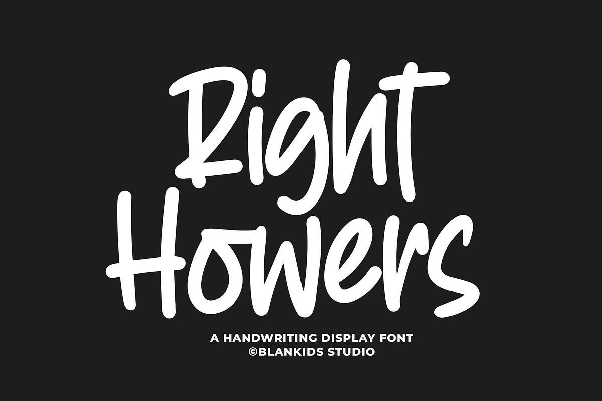Right Howers a Handwritting Font, a Script Font by Blankids Studio (Photo 2 of 12)
