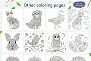 Coloring Pages Big Collection, an Animal Illustration by Gulnara Sabirova (Thumbnail 7 of 7)
