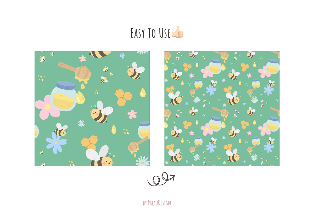 Bee Honey Patterns, a Pattern Graphic by Palau (Photo 9 of 9)