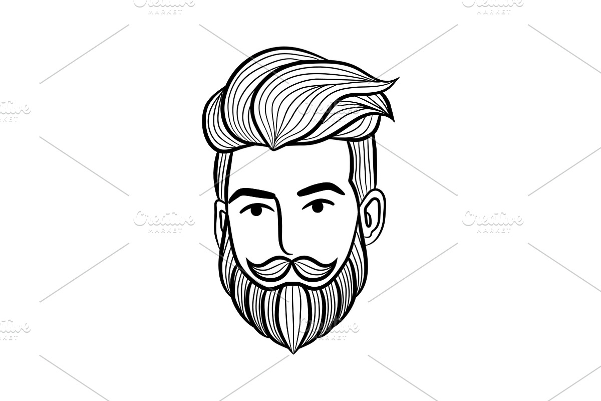Barbershop logo elements, a Work Illustration by El Design (Photo 2 of 3)