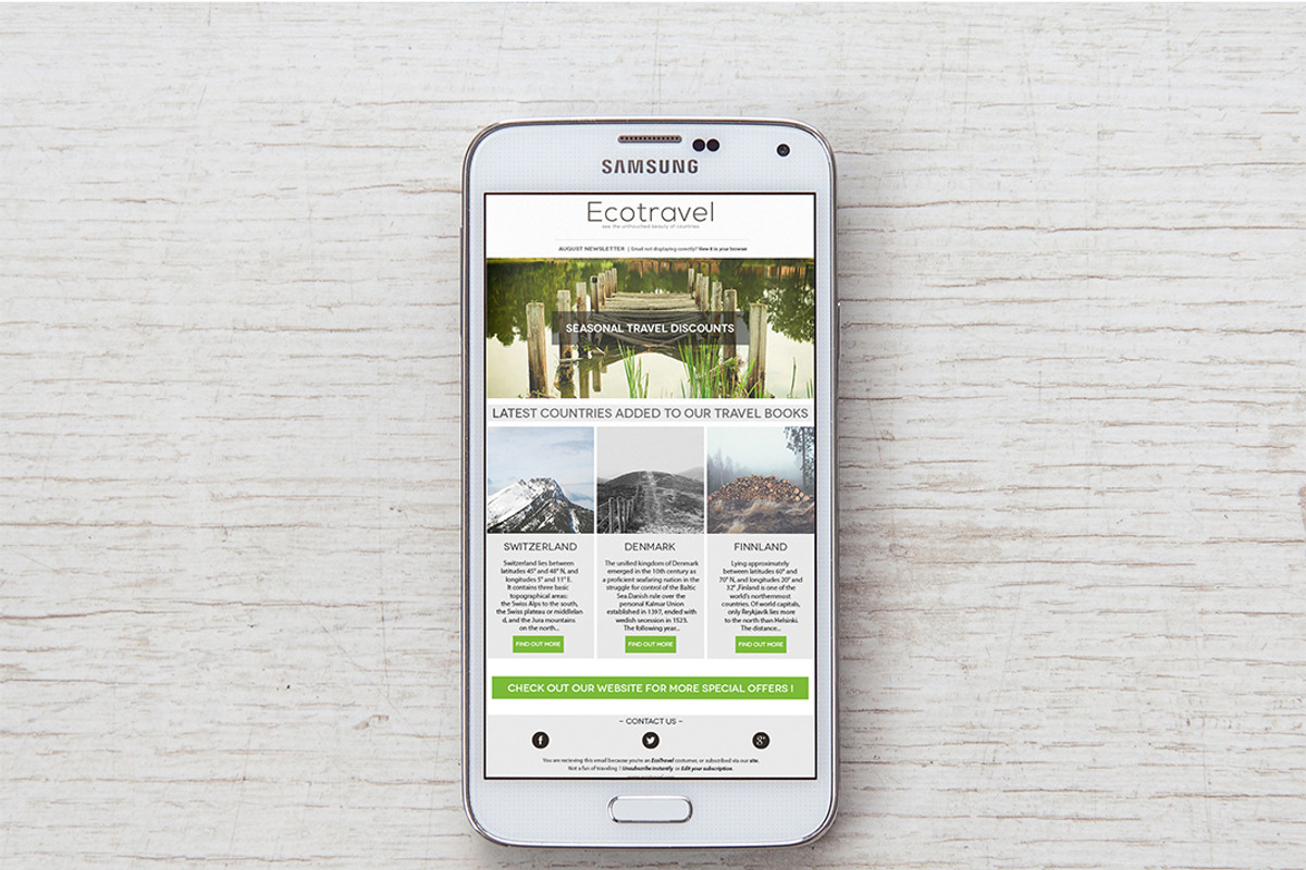 Eco/Travel Newsletter Template, an Email Template by Grafixity (Photo 2 of 3)