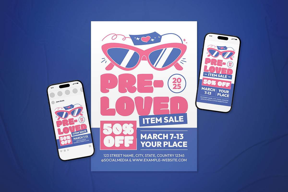 Pre-loved Item Sale Event Flyer Set, a Flyer Template by The Good Store (Photo 1 of 2)
