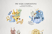 Summer's Time Watercolor collection, a Food Illustration by CrystalinaShop (Thumbnail 3 of 4)