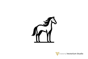 Bold Horse Minimal Logo, a Branding & Logo Template by Vectorium Studio (Thumbnail 1 of 3)