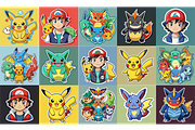 Adventure with Pokémon Stickers, an Animal Illustration by Blendient (Thumbnail 2 of 13)