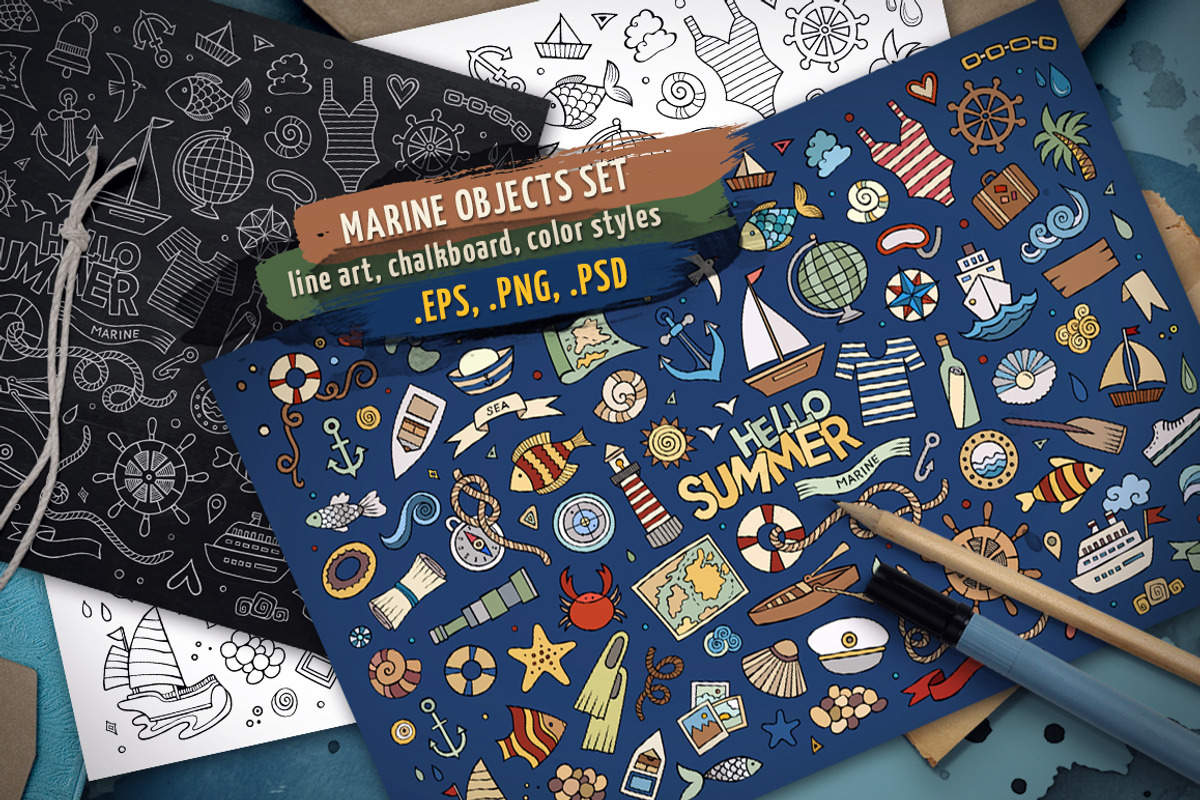 Gigantic Objects Bundle/ Part 1, a Decorative Illustration by BALABOLKA