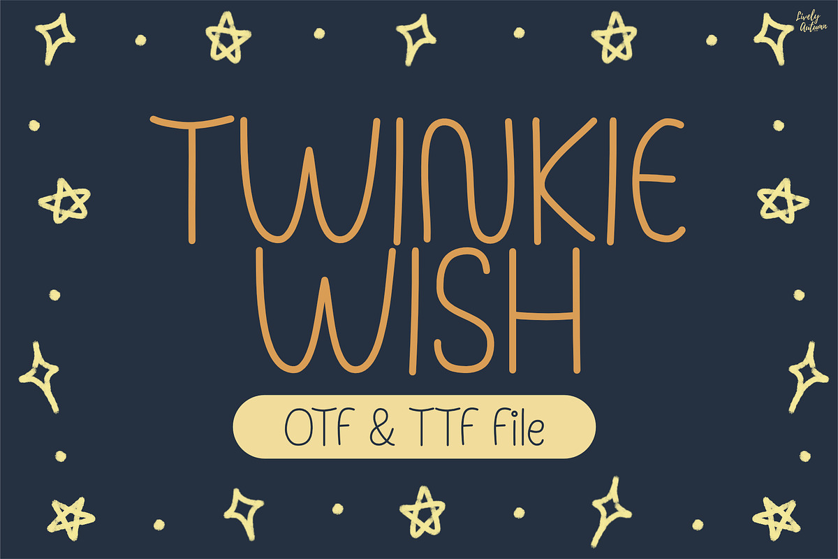 Twinkiewish | Curvy handwriting font, a Handwritten Font by LivelyAutumn11.11 (Photo 1 of 5)