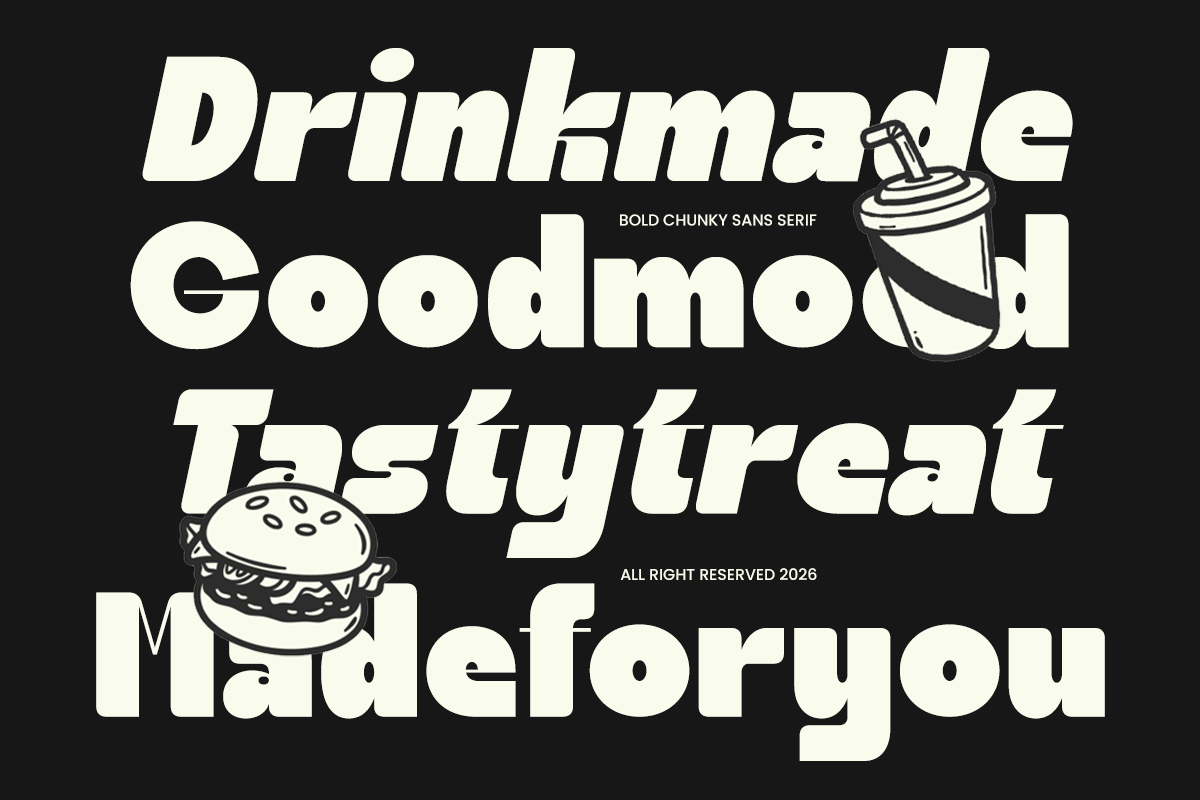 Sogra – Bold Food Packaging Font, a Sans Serif Font by Say Studio (Photo 3 of 10)