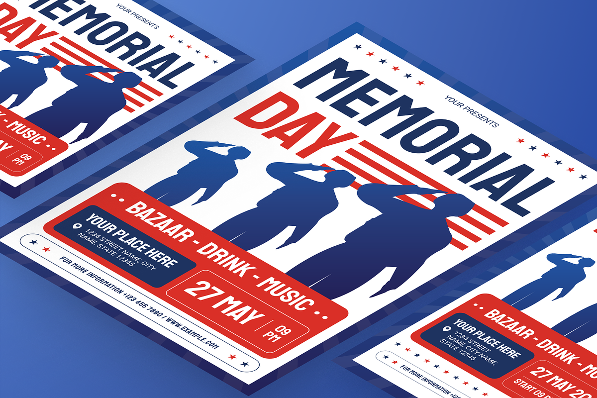 Memorial Day Flyer Set, a Flyer Template by Annora Studio (Photo 5 of 6)