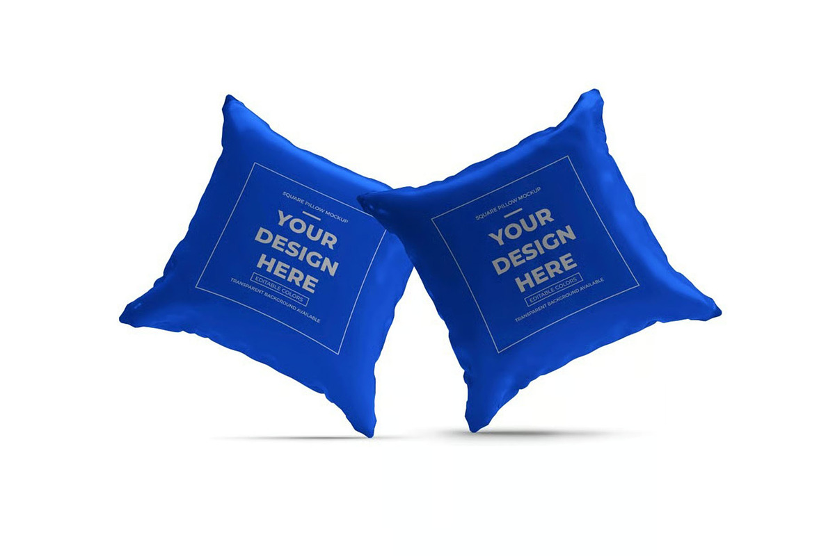 Square Pillow Cushion Mockup, a Household Mockup by DesignRushMarket (Photo 6 of 11)