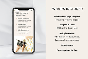 Coaching Sales Page Template Canva