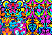 20 Seamless Psychedelic 1970s Set, a Pattern Graphic by Nordic Design (Thumbnail 8 of 9)