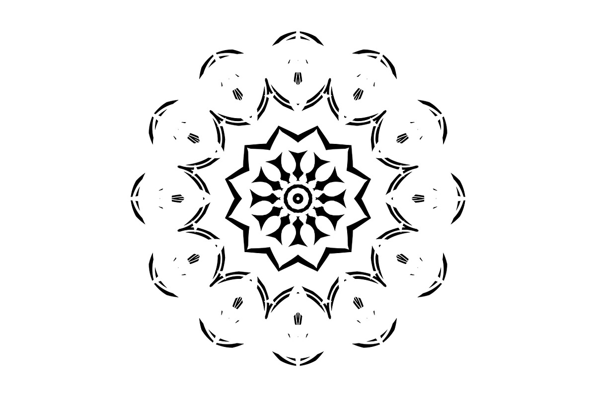 Modern Black and White Mandala Pack, a Decorative Illustration by NJ Himel (Photo 33 of 101)