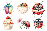 Cute Ladybug Clipart, an Illustration by Daily.Designs (Thumbnail 3 of 5)