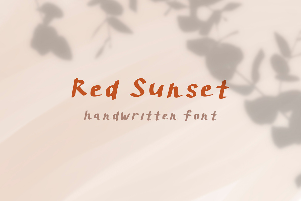 handwritten font Red sunset, a Script Font by Ashiya Pixel (Photo 7 of 11)