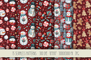 Cute snowmen collection, a Decorative Illustration by Aquarellka (Thumbnail 3 of 9)