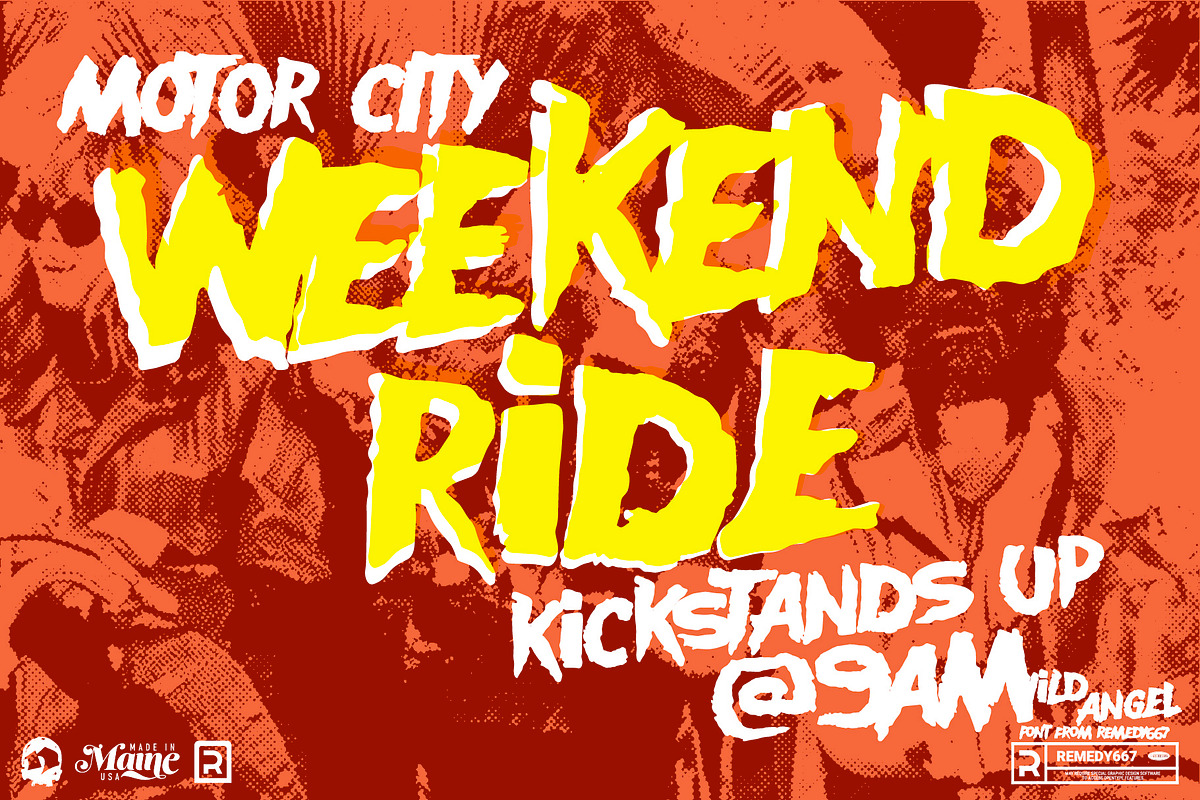 Wild Agel - Summertime Biker Font, a Handwritten Font by Remedy667 (Photo 4 of 10)